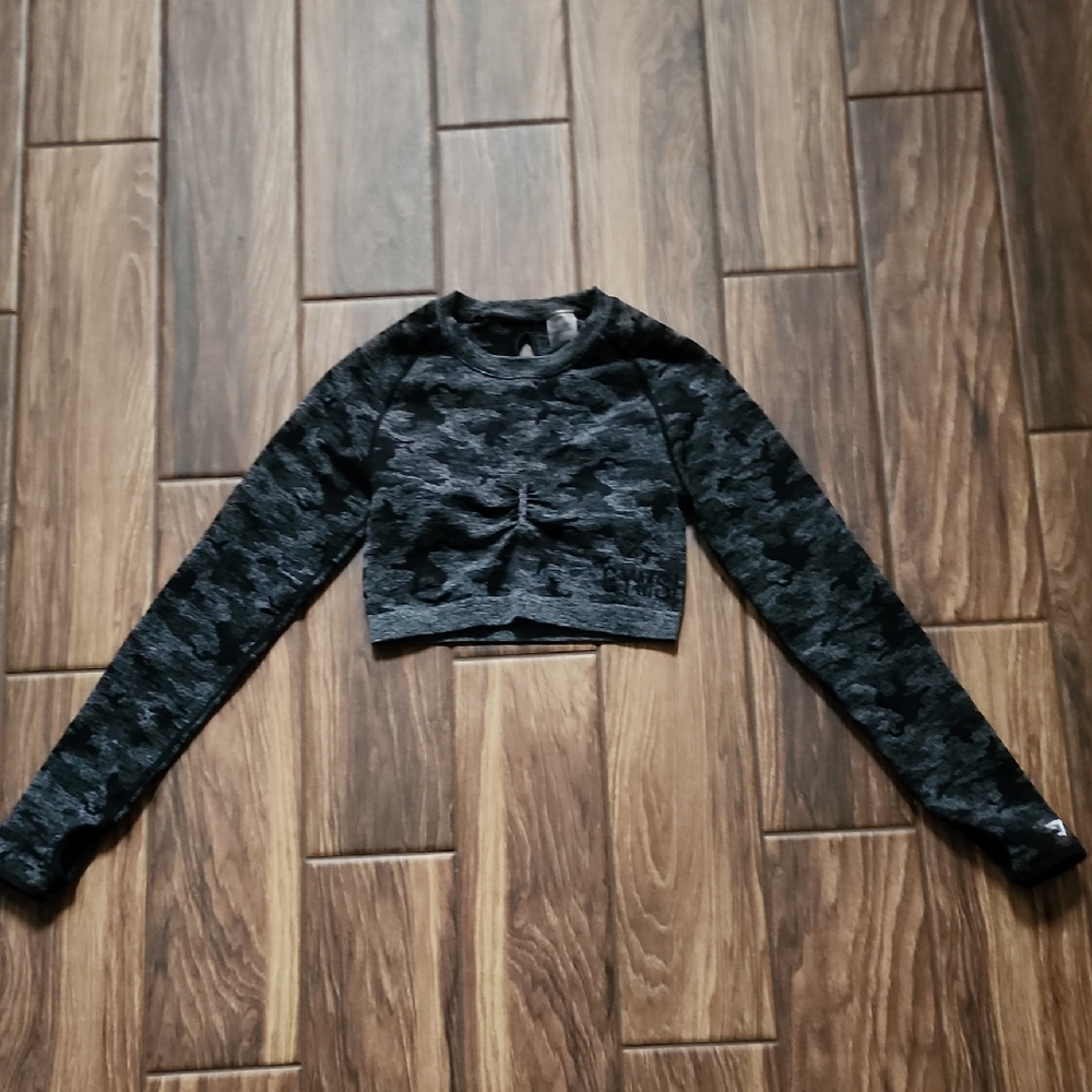 Gymshark Dark Camouflage Crop Top